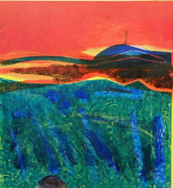 on the brow of the hill. monotype 20x21.5cms.jpg